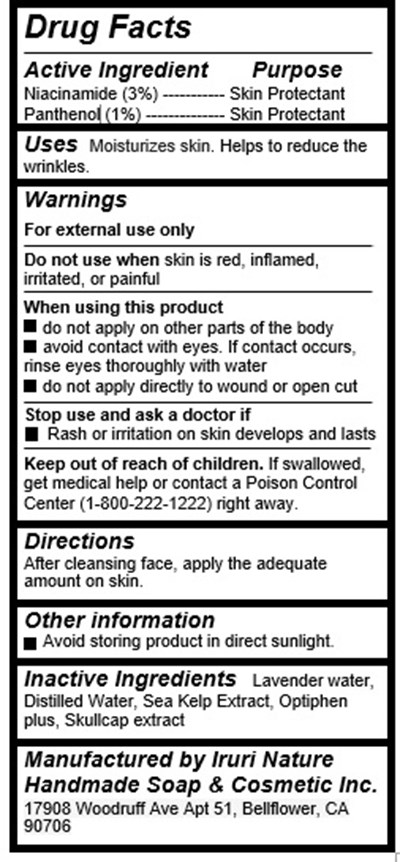 Green Toner (lavender Water &amp; Sea Kelp Extract) (Green Toner Drug Facts Jpg)